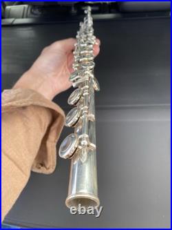 Solid Silver Pearl Pf-761 Open-hole Flute With Offset G, Split E And B-foot