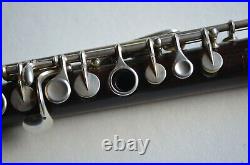 Superb Flute piccolo en palissandre clés en argent Buffet Crampon début 1900