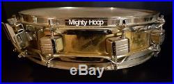 TAMA PICCOLO SNARE DRUM WITH MIGHTY HOOPS Gold With Stand Made In Japan