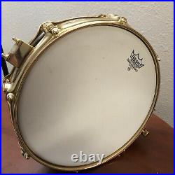 TAMA hand Hammered Piccolo Snare Drum Antique 1960's Gold Plated