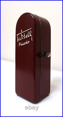 Taktell Piccolo Metronome Vintage Maroon Red Metal