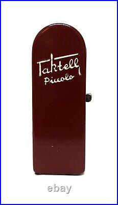 Taktell Piccolo Metronome Vintage Maroon Red Metal