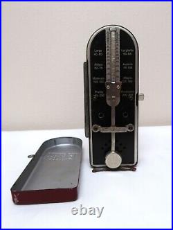 Taktell Piccolo Metronome Vintage Maroon Red Metal