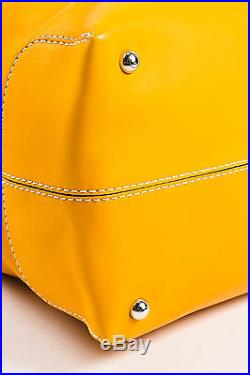 Tod's $1665 Yellow Leather Bauletto Piccolo Satchel Bag With Shoulder Strap