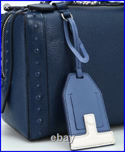 Tods Don Bauletto Gommino Piccolo Leather Satchel Handbag Petrol Blue