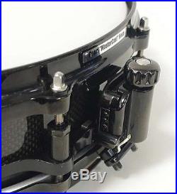 Used! PEARL Carbonply Maple Shell Piccolo Snare Drum CM1435/B Black 14x3.5