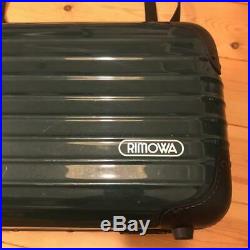 Used RIMOWA PICCOLO Attache Case Shoulder Bag Dark Green With Pouch