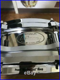 Used Titanium Kitano Piccolo Snare Drum Free Floarting With Case 14×3.5