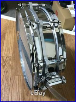 Used Titanium Kitano Piccolo Snare Drum Free Floarting With Case 14×3.5