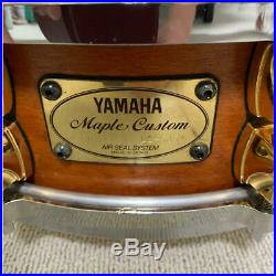 Used! YAMAHA Maple Custom Piccolo Snare Drum 14×4 Made in Japan