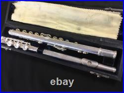 VINTAGE POWELL SONARE SF6000 STERLING SILVER FLUTE Offset G OPEN HOLE LOW B