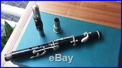 V KOHLERT & SONS 6 keys piccolo flute. Wood ebony body, silver bath head. Mint