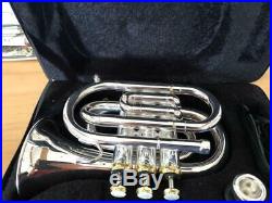 Versilberte Bach Stradivarius 37 Kleine Trompete Taschentrompete Piccolotrompete