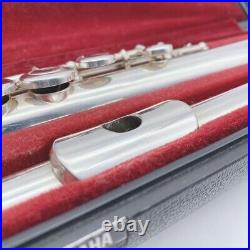 Very Good YAMAHA YFL-211S Flute With Hard Case And Rod Silver Plating From Japan