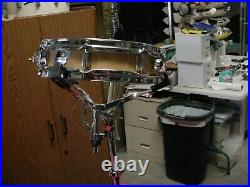 Very Nice LUDWIG Maple Shell Piccolo 13 Snare Drum Evans Head & Stand No Res#1