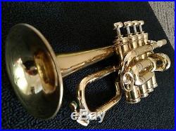 Very Nice Selmer Paris Four Valve Piccolo Trumpet with Blackburn A Pipe / Case