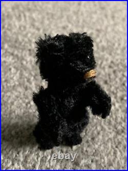 Very Rare Antique Tiny Black Mohair Schuco Piccolo MinI Bear 2.5 Felt Paws LOOK