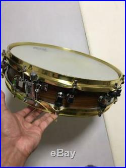 Very Rare! TAMA Rosewood Shell Piccolo Snare Drum 14x3.25 Made in Japan