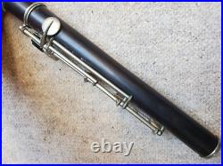 Very old, nice wooden flute & piccolo set in 1 case F. Haloun, Plzen