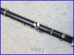 Very old, nice wooden flute & piccolo set in 1 case F. Haloun, Plzen