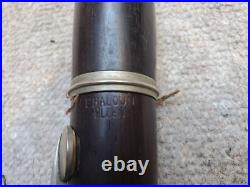 Very old, nice wooden flute & piccolo set in 1 case F. Haloun, Plzen