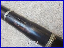 Very old, nice wooden flute & piccolo set in 1 case F. Haloun, Plzen