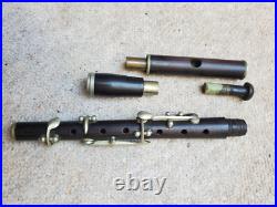 Very old, nice wooden flute & piccolo set in 1 case F. Haloun, Plzen
