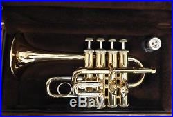 Vincent Bach Stradivarius PICCOLO Trumpet, Model 196, Bb&A Mouthpipes, Like New