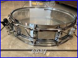 Vintage 14 x 4 Piccolo Snare drum steel chrome 12 lugs Vintage 14 x 4 Piccolo Snare drum steel chrome 12 lugs
