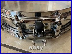 Vintage 14 x 4 Piccolo Snare drum steel chrome 12 lugs Vintage 14 x 4 Piccolo Snare drum steel chrome 12 lugs