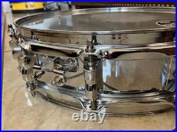 Vintage 14 x 4 Piccolo Snare drum steel chrome 12 lugs Vintage 14 x 4 Piccolo Snare drum steel chrome 12 lugs
