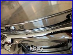 Vintage 14 x 4 Piccolo Snare drum steel chrome 12 lugs Vintage 14 x 4 Piccolo Snare drum steel chrome 12 lugs