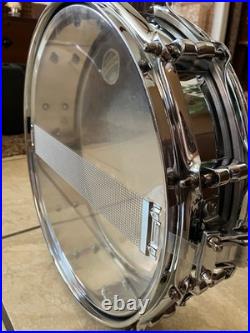 Vintage 14 x 4 Piccolo Snare drum steel chrome 12 lugs Vintage 14 x 4 Piccolo Snare drum steel chrome 12 lugs