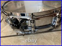 Vintage 14 x 4 Piccolo Snare drum steel chrome 12 lugs Vintage 14 x 4 Piccolo Snare drum steel chrome 12 lugs
