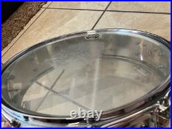 Vintage 14 x 4 Piccolo Snare drum steel chrome 12 lugs Vintage 14 x 4 Piccolo Snare drum steel chrome 12 lugs
