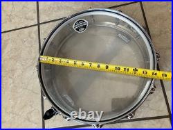 Vintage 14 x 4 Piccolo Snare drum steel chrome 12 lugs Vintage 14 x 4 Piccolo Snare drum steel chrome 12 lugs