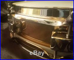 Vintage 14x3.25 Tama Piccolo Snare Drum Bronze Brass hoops PB3325 3.25x14
