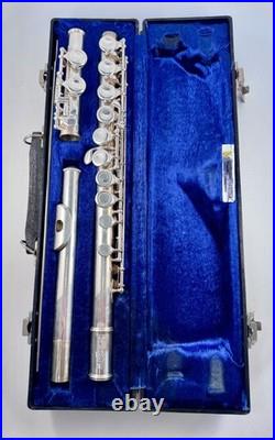 Vintage 1950s Blessing USA Concert Flute with Hard Case Tested Working