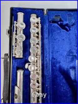 Vintage 1950s Blessing USA Concert Flute with Hard Case Tested Working