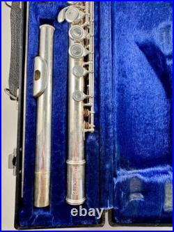 Vintage 1950s Blessing USA Concert Flute with Hard Case Tested Working