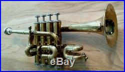 Vintage 1960's Getzen Eterna 940 Professional Piccolo Trumpet w Blackburn Pipe