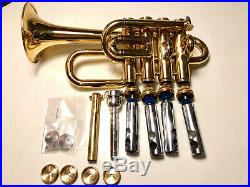 Vintage 4 Ventile Piccolotrompete, fast neu