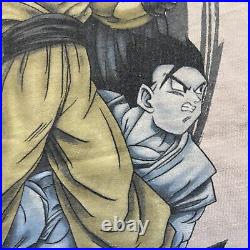 Vintage 90s Dragon Ball Z T Shirt XL Beige Future Trunks Goku Vegeta Piccolo