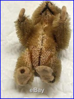 Vintage Antique 2.5 Schuco Piccolo Teddy Bear Jointed Mohair Felt Pads Germany