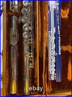 Vintage Artley 18-0 High Note Piccolo Nickel Silver Nogales AZ USA With Case