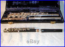 Vintage Artley 4-0 Flute Silver Head/B-foot & Wooden Piccolo Outstanding Cond