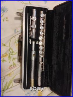 Vintage Buescher Aristocrat Flute USA with Case Silver