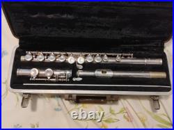 Vintage Buescher Aristocrat Flute USA with Case Silver