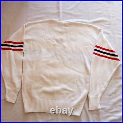 Vintage Cliff Engle Brian Piccolo Chicago Bears White Sweater USA NFL XIX