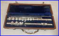 Vintage Emerson eld elkhart Indiana flute silver serial numbers 33765 olds case